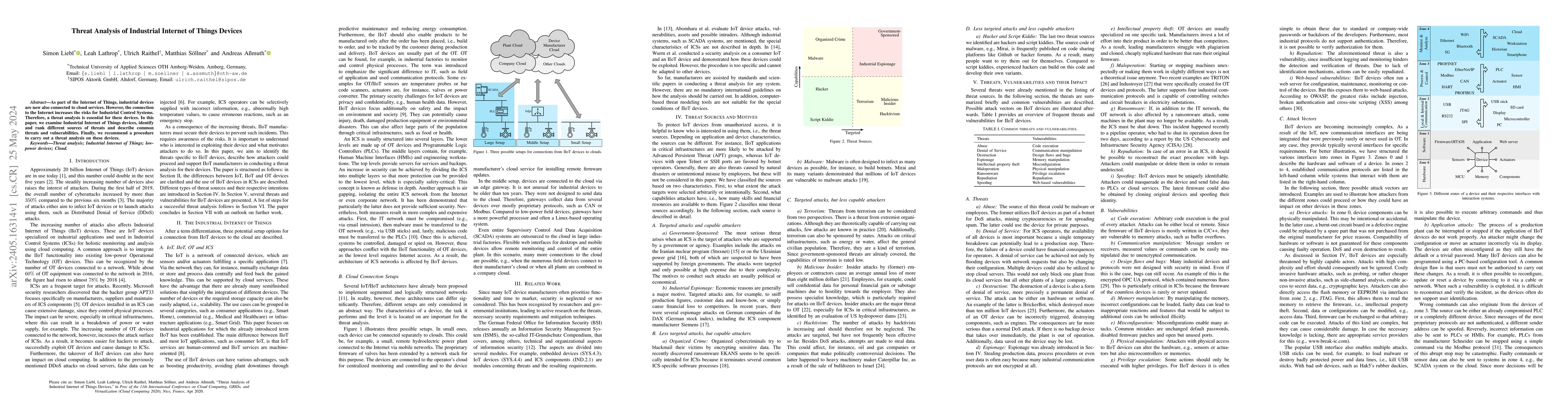 Thumbnail for Threat Analysis of Industrial Internet of Things Devices