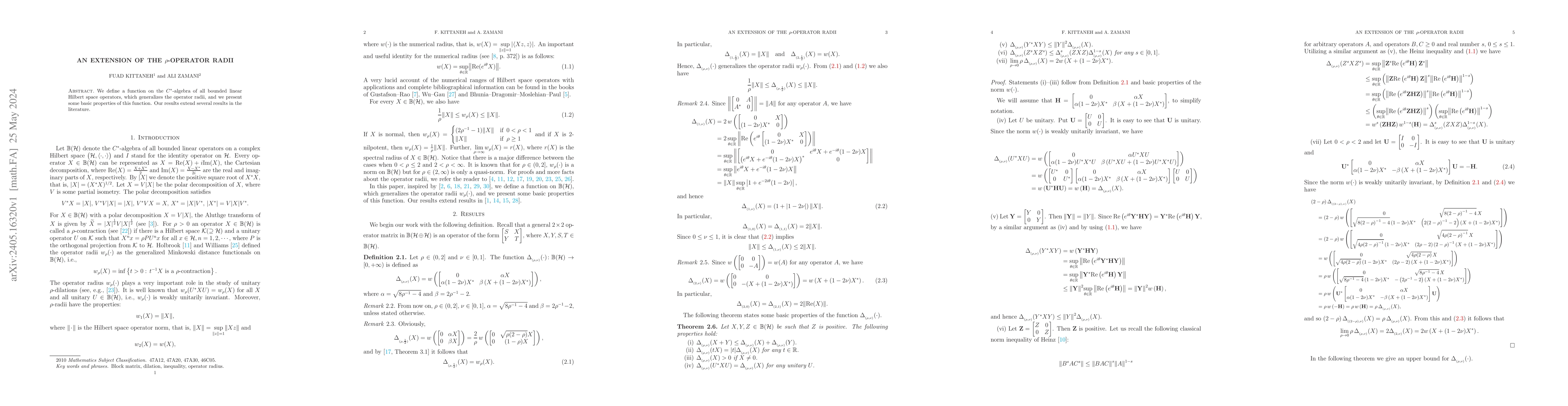 Thumbnail for An extension of the $\rho$-operator radii