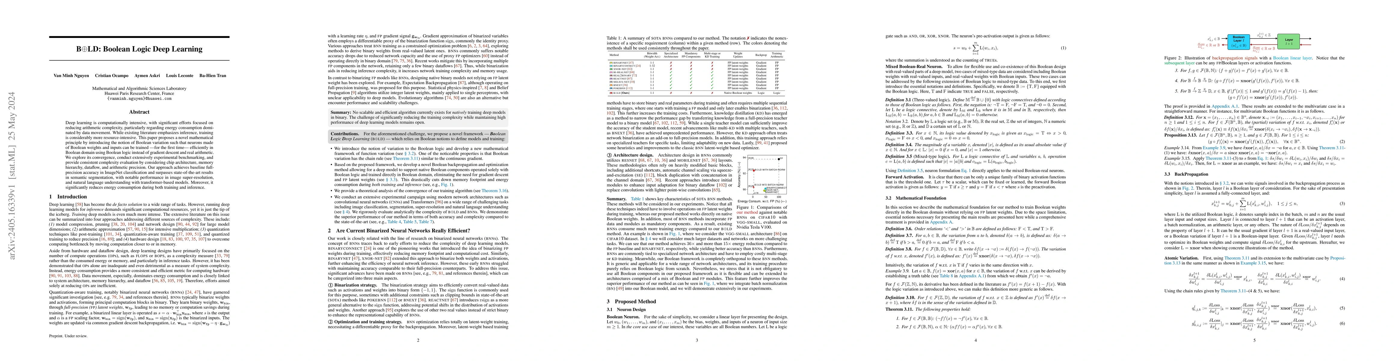 Thumbnail for BOLD: Boolean Logic Deep Learning