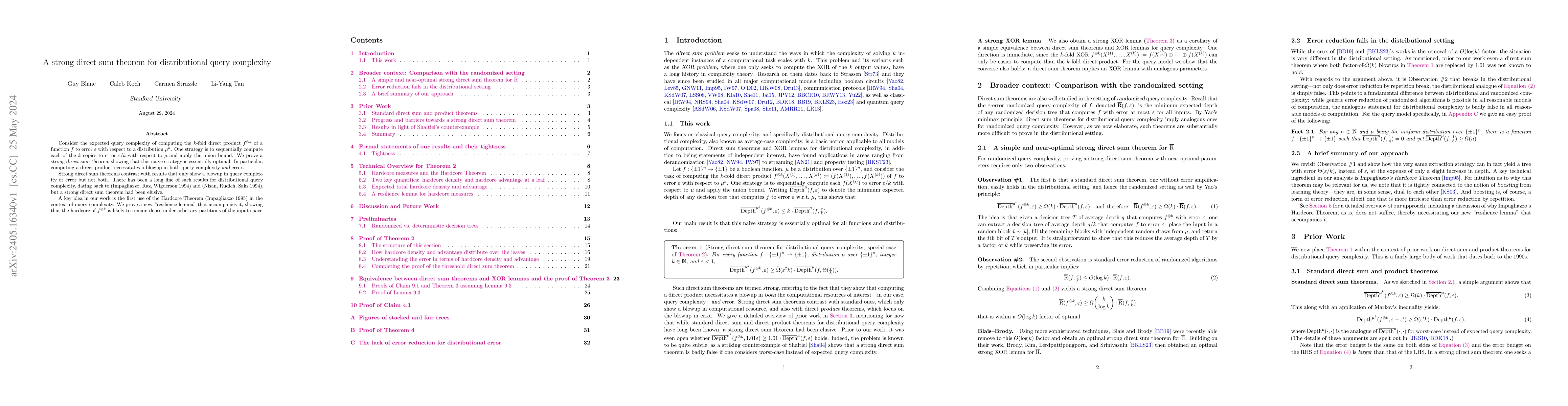 Thumbnail for A Strong Direct Sum Theorem for Distributional Query Complexity