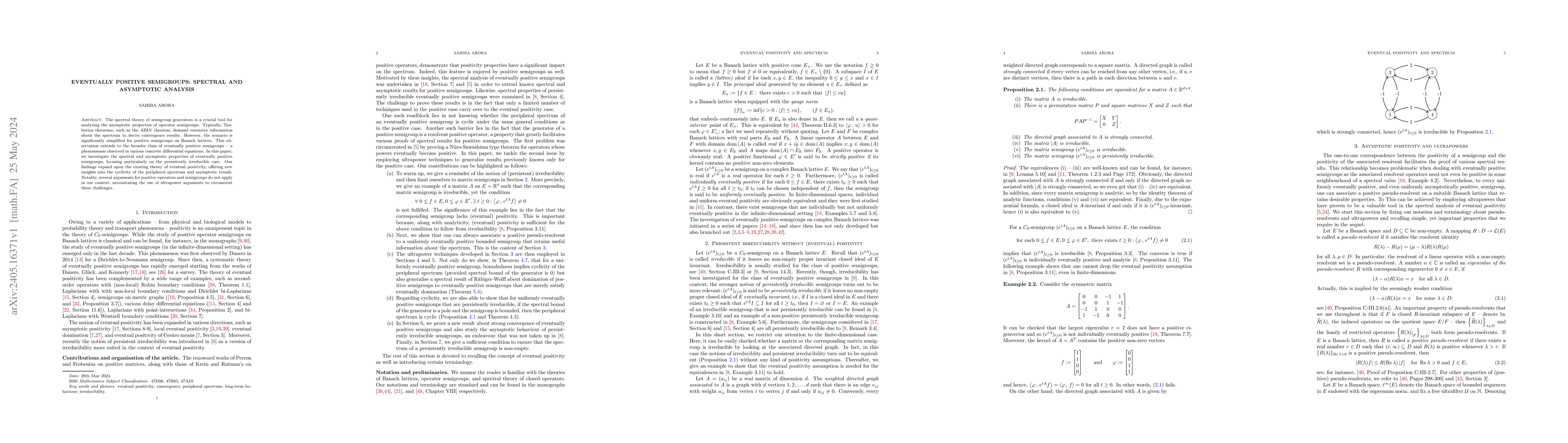 Thumbnail for Eventually positive semigroups: spectral and asymptotic analysis