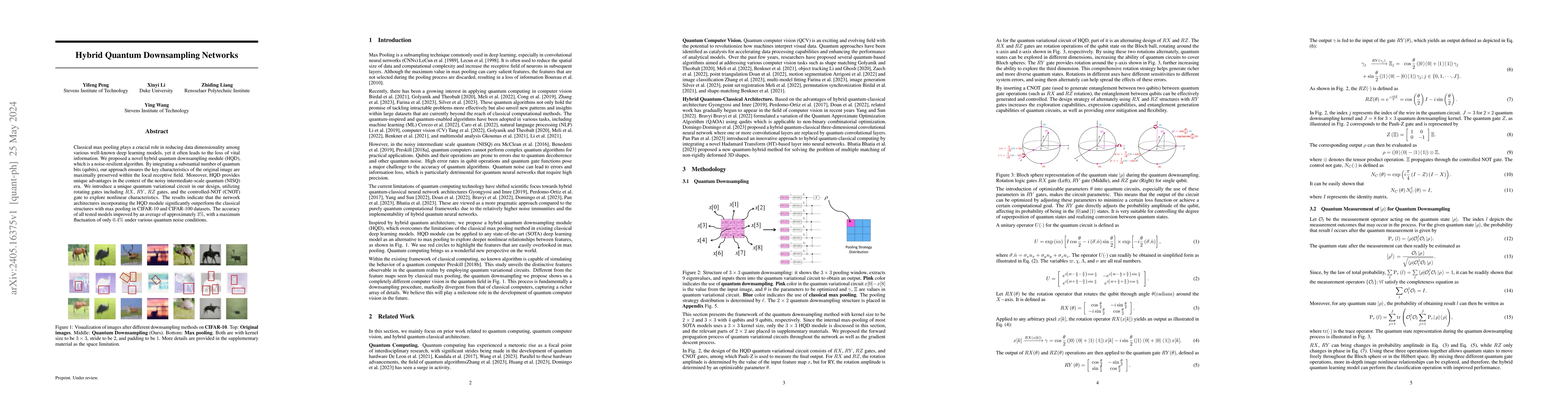 Thumbnail for Hybrid Quantum Downsampling Networks