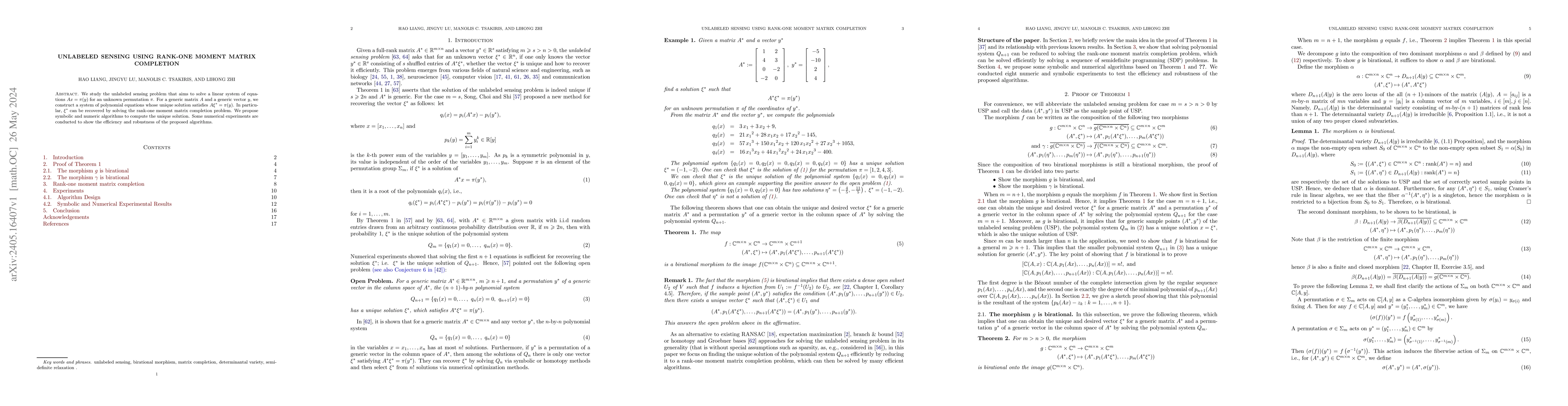 Thumbnail for Unlabeled Sensing Using Rank-One Moment Matrix Completion
