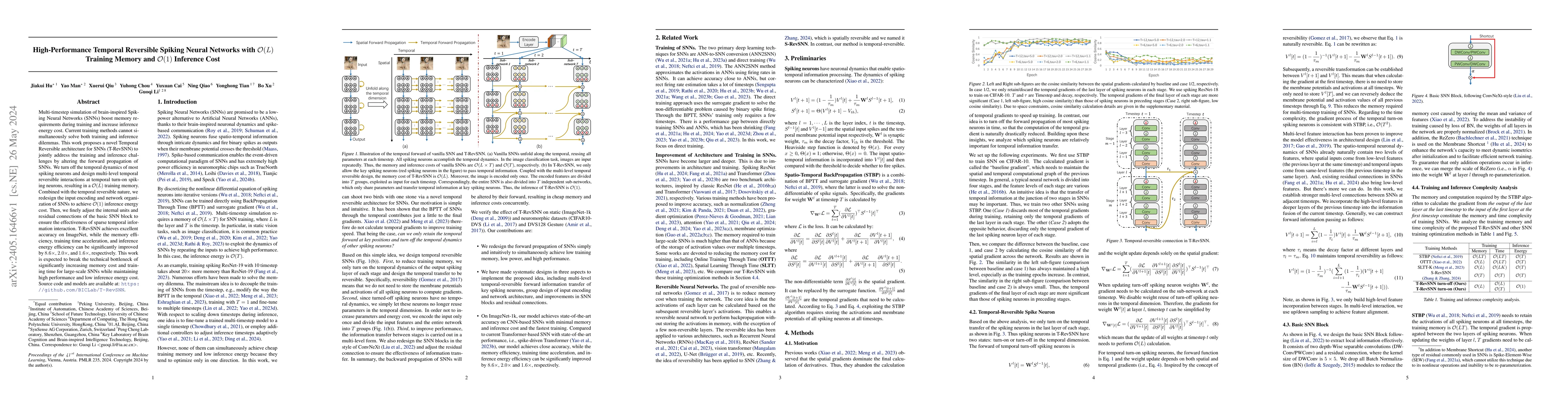 Thumbnail for High-Performance Temporal Reversible Spiking Neural Networks with $O(L)$
  Training Memory and $O(1)$ Inference Cost