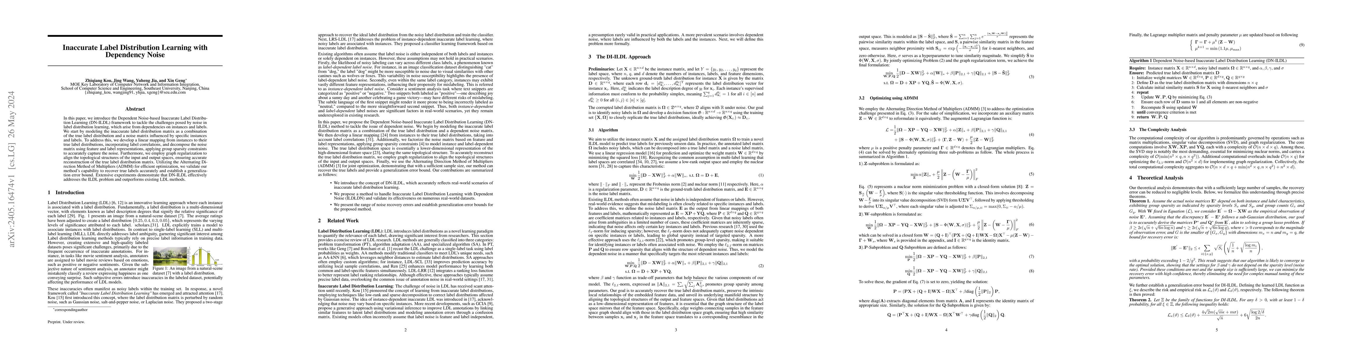 Thumbnail for Inaccurate Label Distribution Learning with Dependency Noise