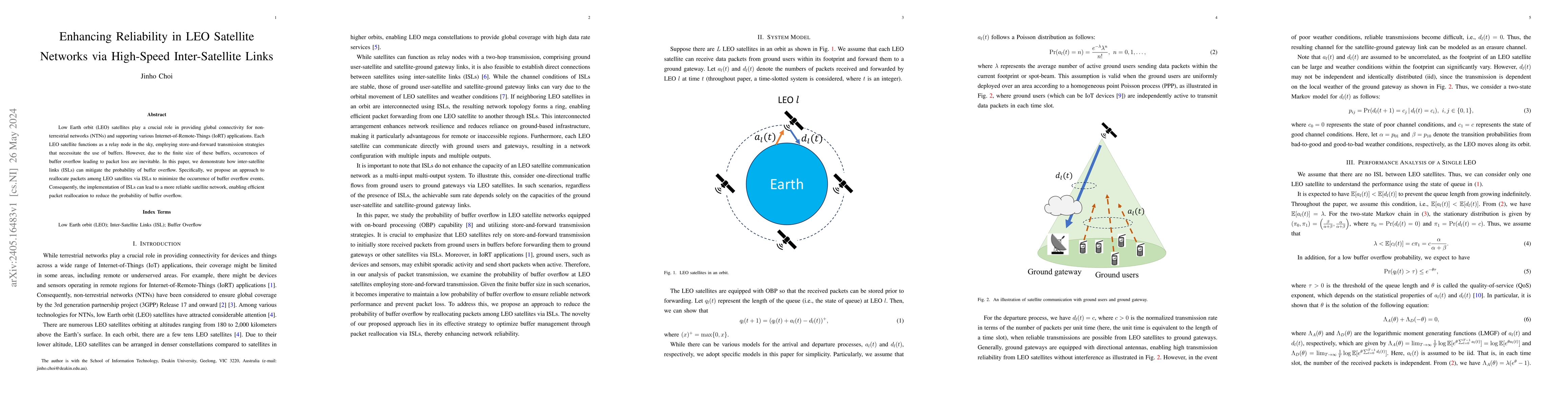 Thumbnail for Enhancing Reliability in LEO Satellite Networks via High-Speed
  Inter-Satellite Links