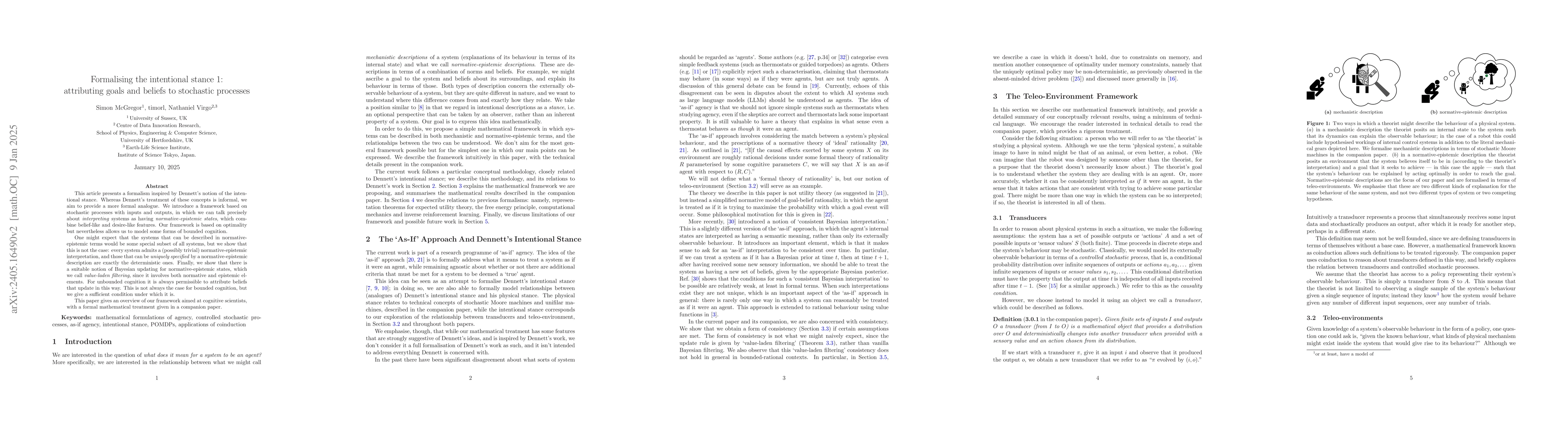 Thumbnail for Formalising the intentional stance: attributing goals and beliefs to
  stochastic processes