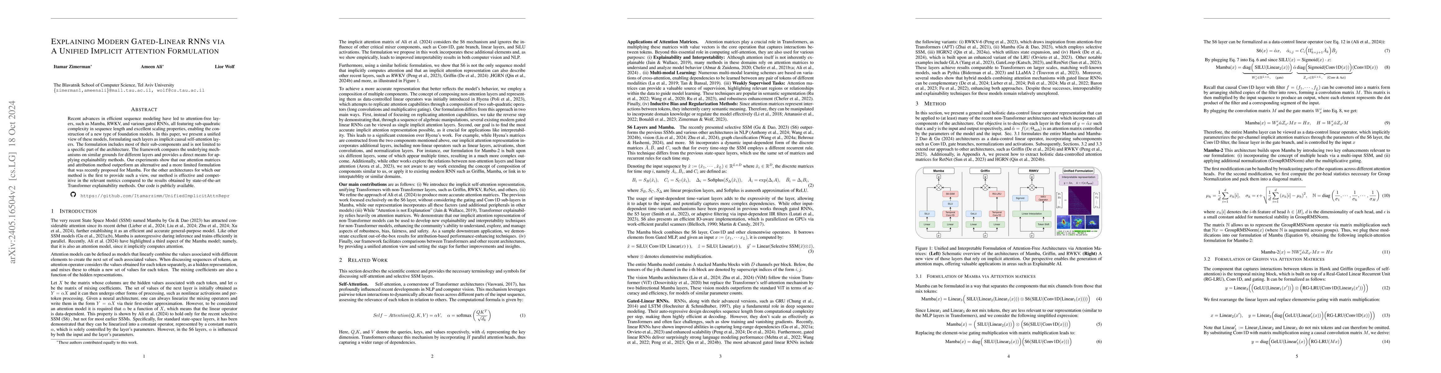 Thumbnail for A Unified Implicit Attention Formulation for Gated-Linear Recurrent
  Sequence Models
