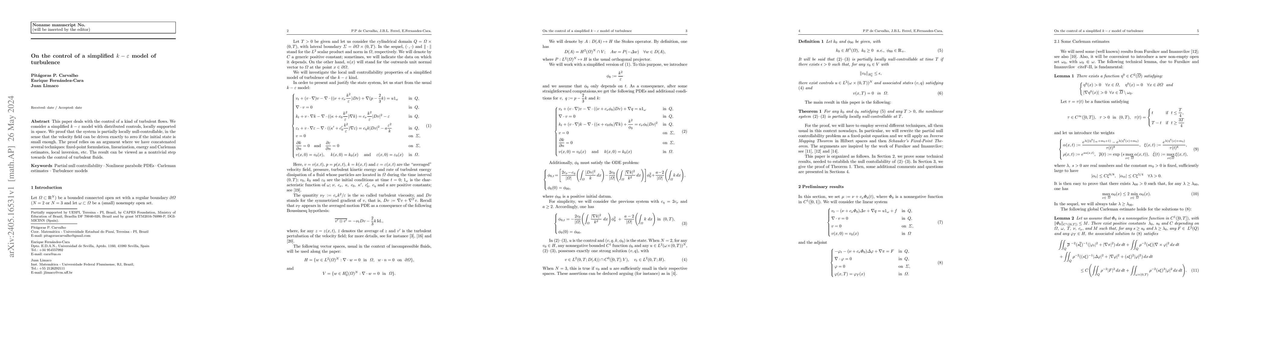 Thumbnail for On the control of a simplified k-e model of turbulence