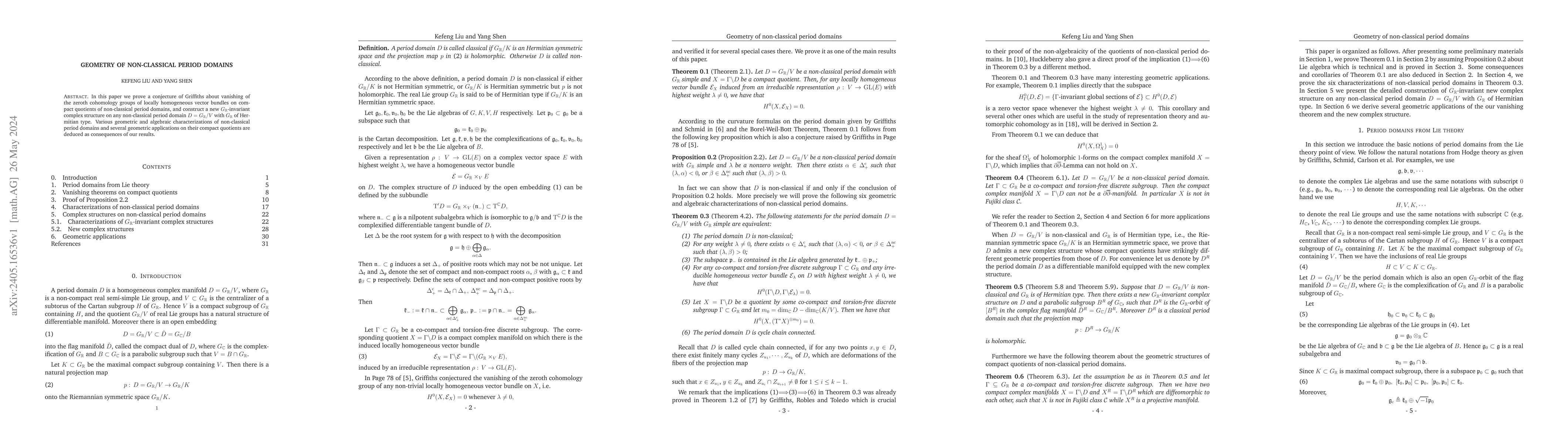 Thumbnail for Geometry of non-classical period domains