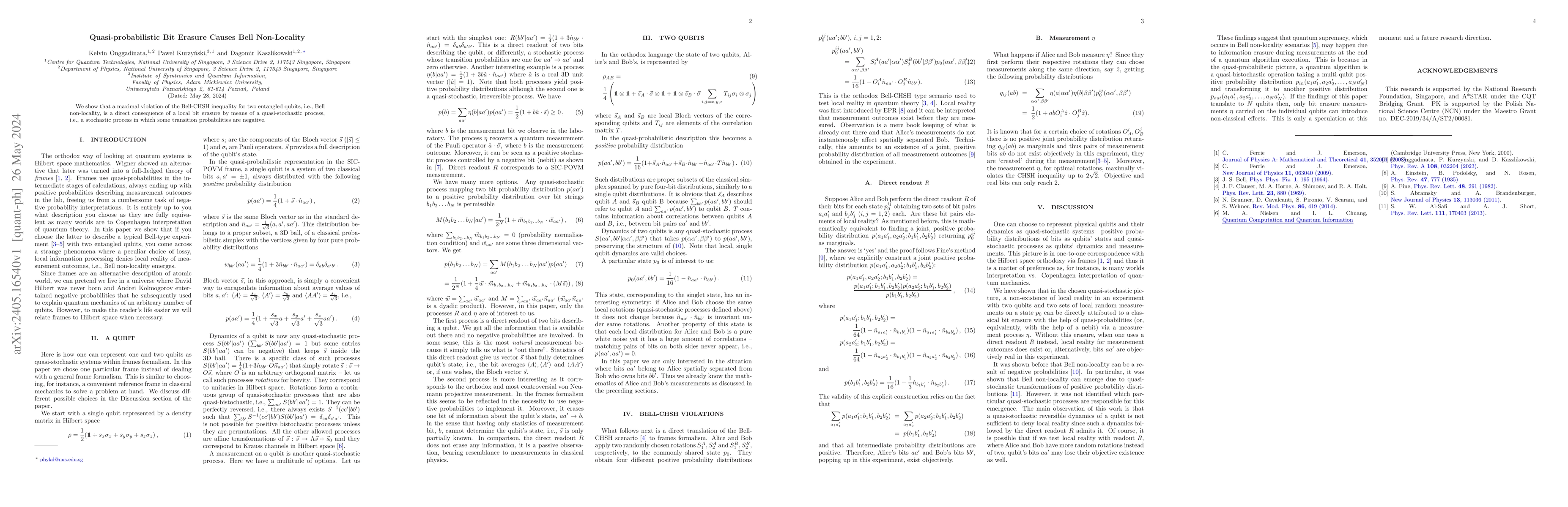 Thumbnail for Quasi-probabilistic Bit Erasure Causes Bell Non-locality