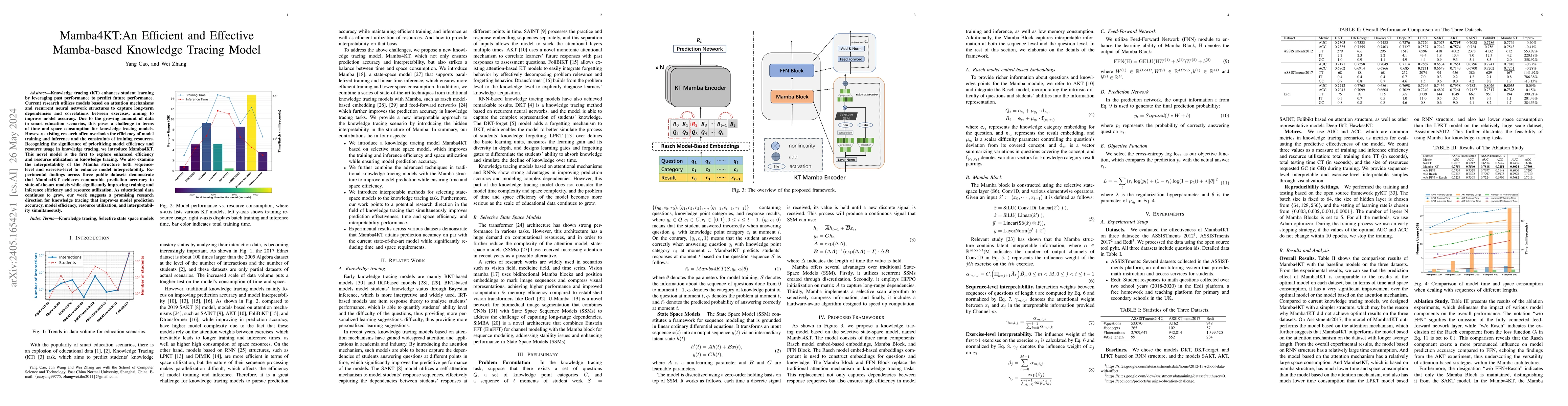 Thumbnail for Mamba4KT:An Efficient and Effective Mamba-based Knowledge Tracing Model