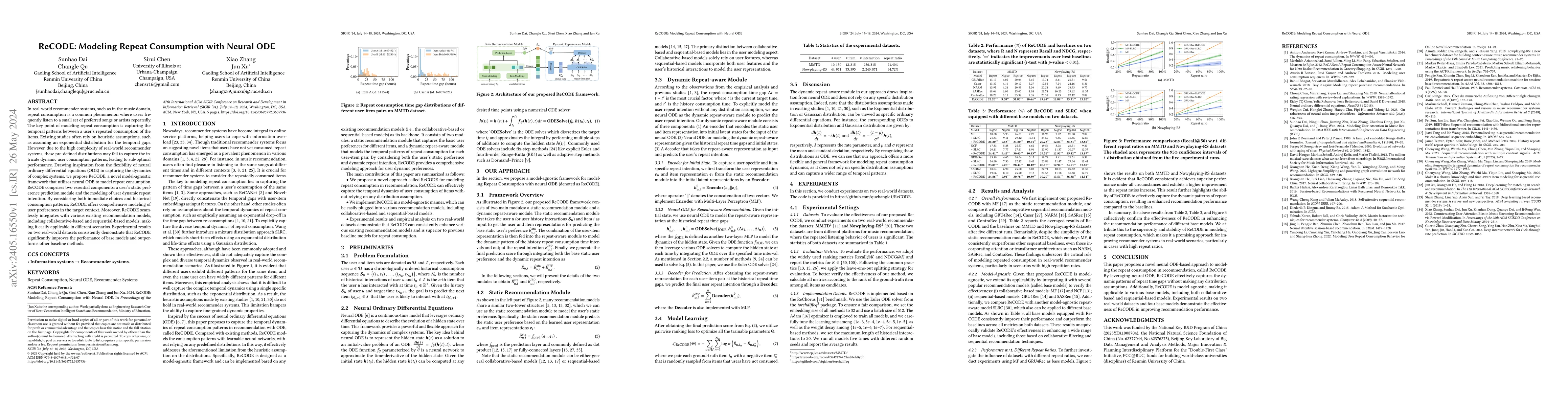 Thumbnail for ReCODE: Modeling Repeat Consumption with Neural ODE