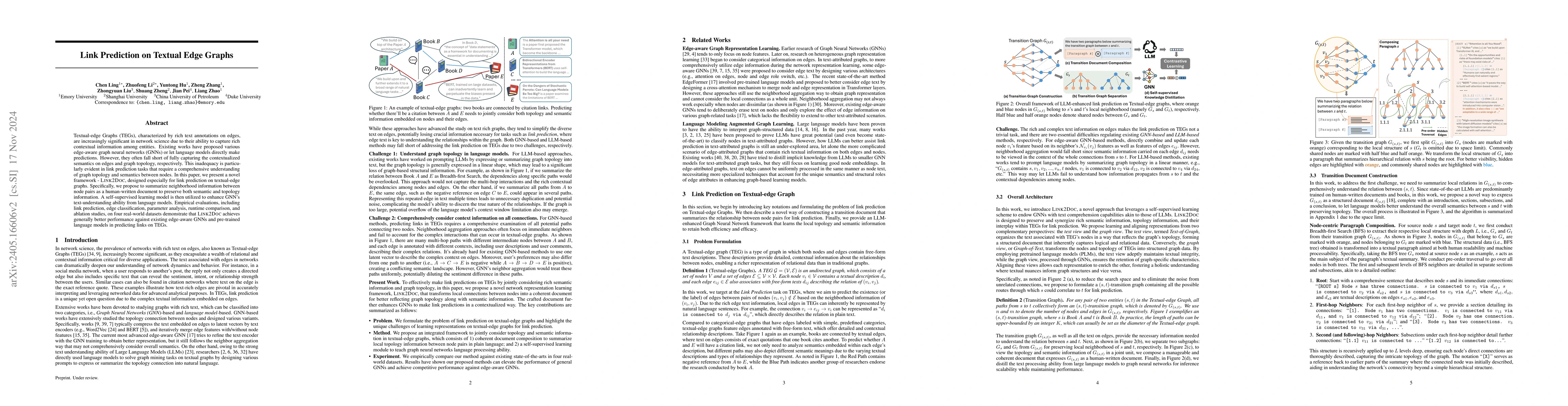 Thumbnail for Link Prediction on Textual Edge Graphs