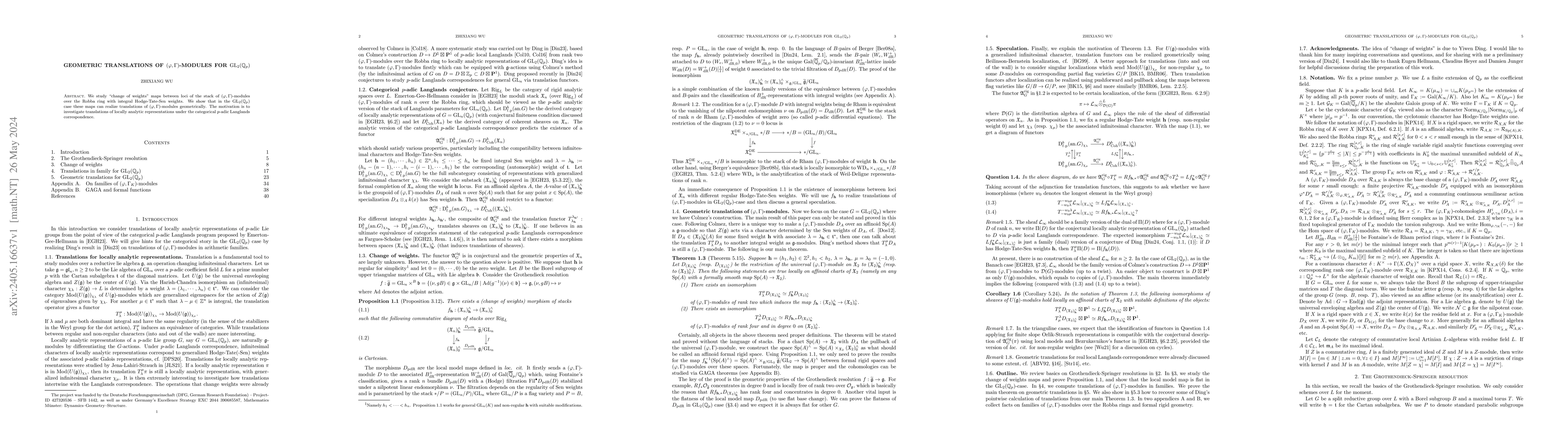 Thumbnail for Geometric translations of $(\varphi,\Gamma)$-modules for
  $\mathrm{GL}_2(\mathbb{Q}_p)$