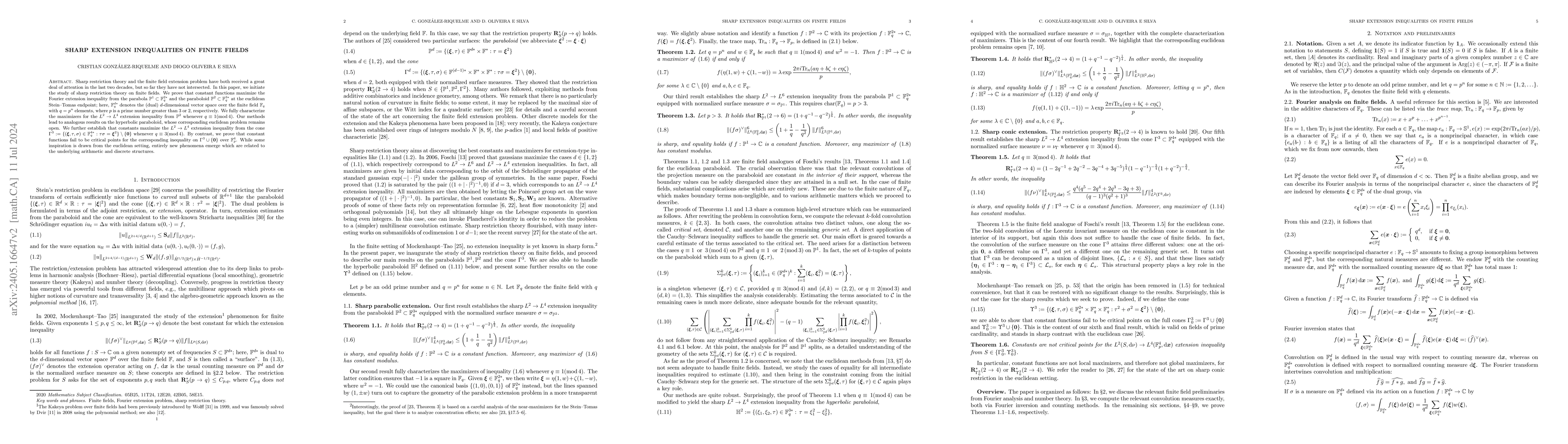 Thumbnail for Sharp extension inequalities on finite fields
