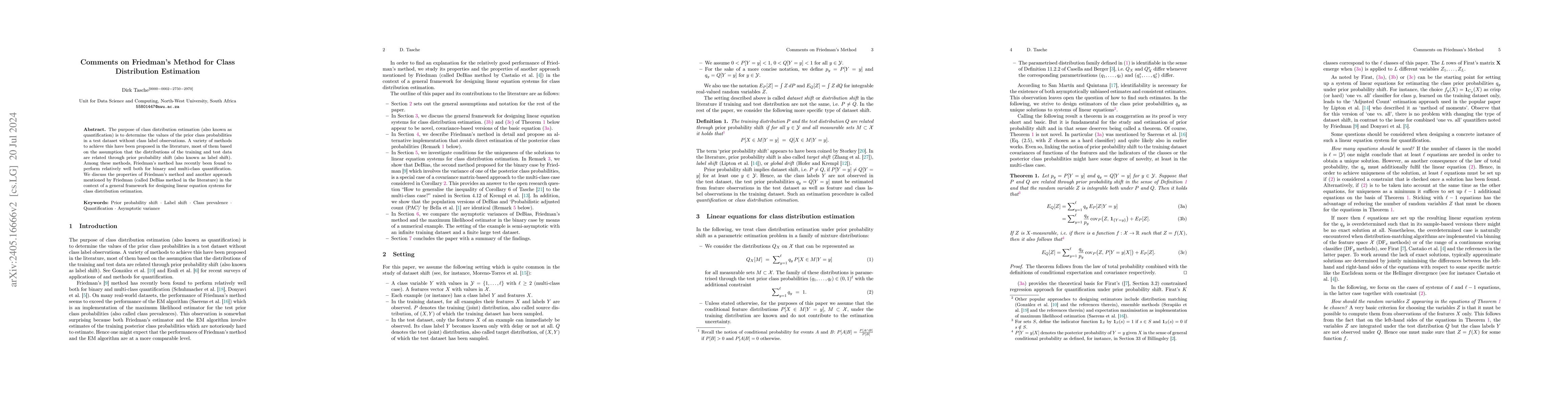 Thumbnail for Comments on Friedman's Method for Class Distribution Estimation