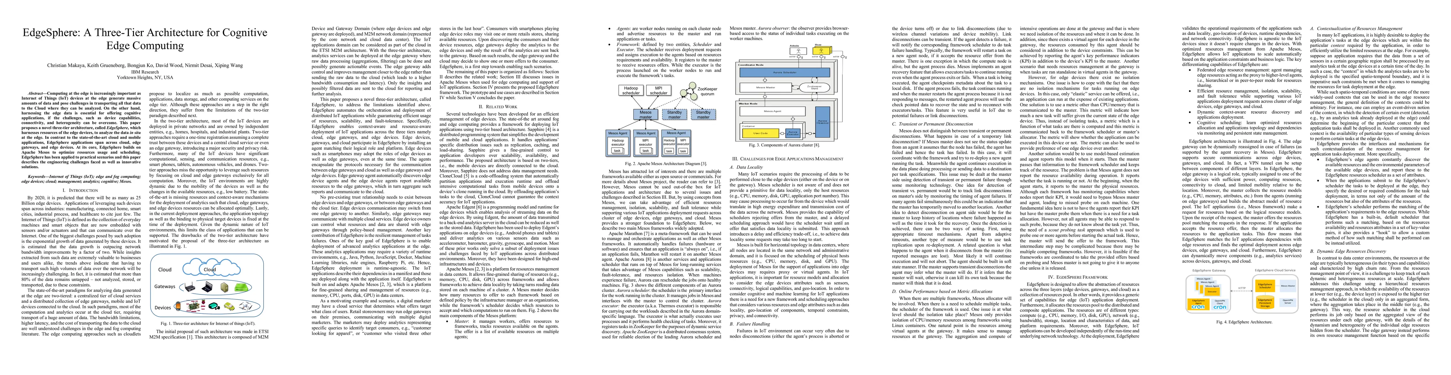 Thumbnail for EdgeSphere: A Three-Tier Architecture for Cognitive Edge Computing