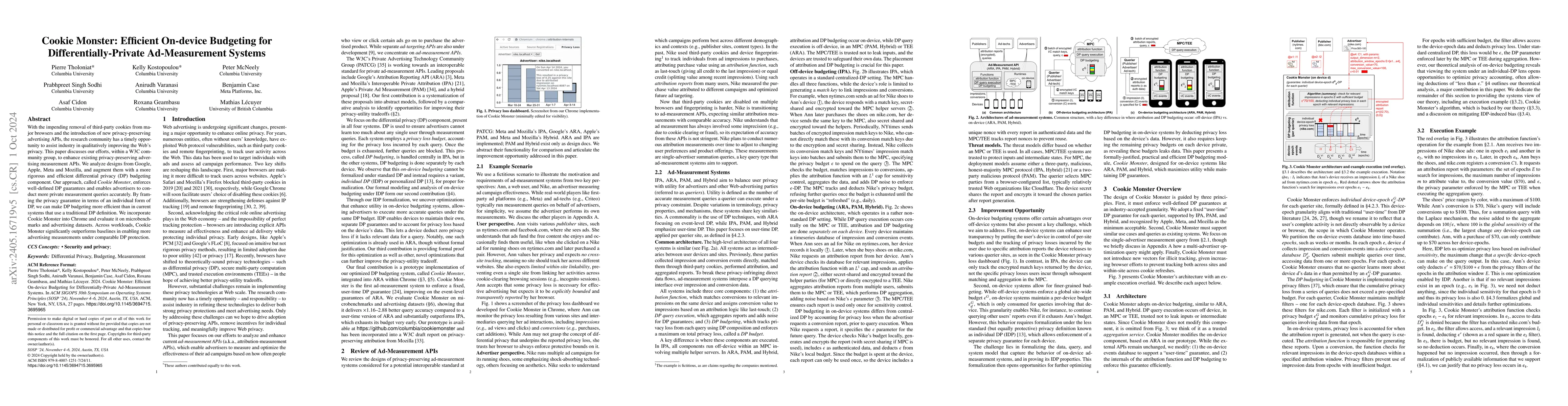 Thumbnail for Alistair: Efficient On-device Budgeting for Differentially-Private
  Ad-Measurement Systems