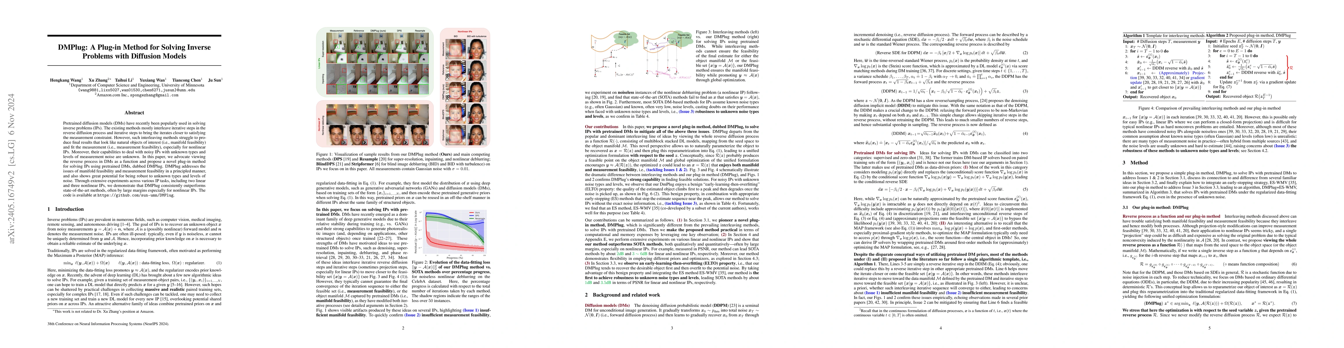 Thumbnail for DMPlug: A Plug-in Method for Solving Inverse Problems with Diffusion
  Models