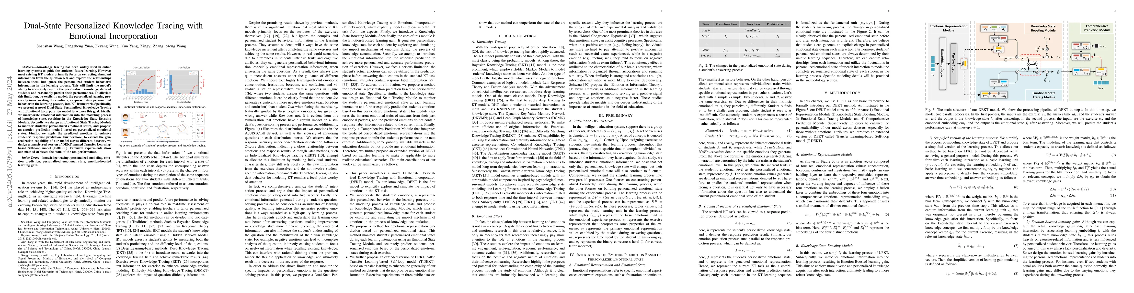 Thumbnail for Dual-State Personalized Knowledge Tracing with Emotional Incorporation