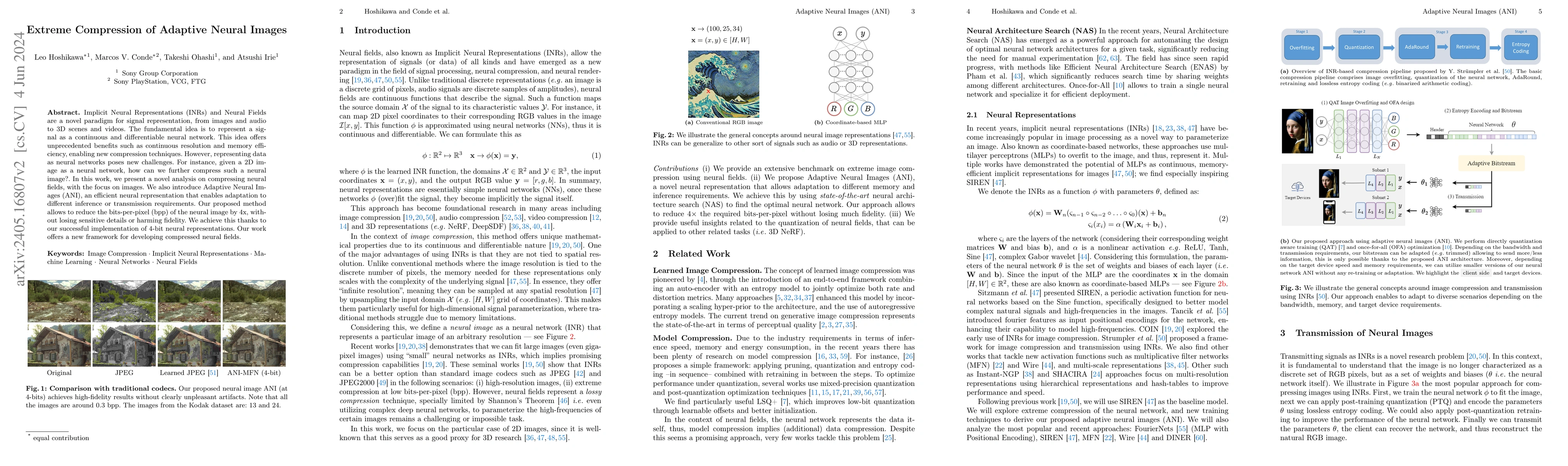 Thumbnail for Extreme Compression of Adaptive Neural Images