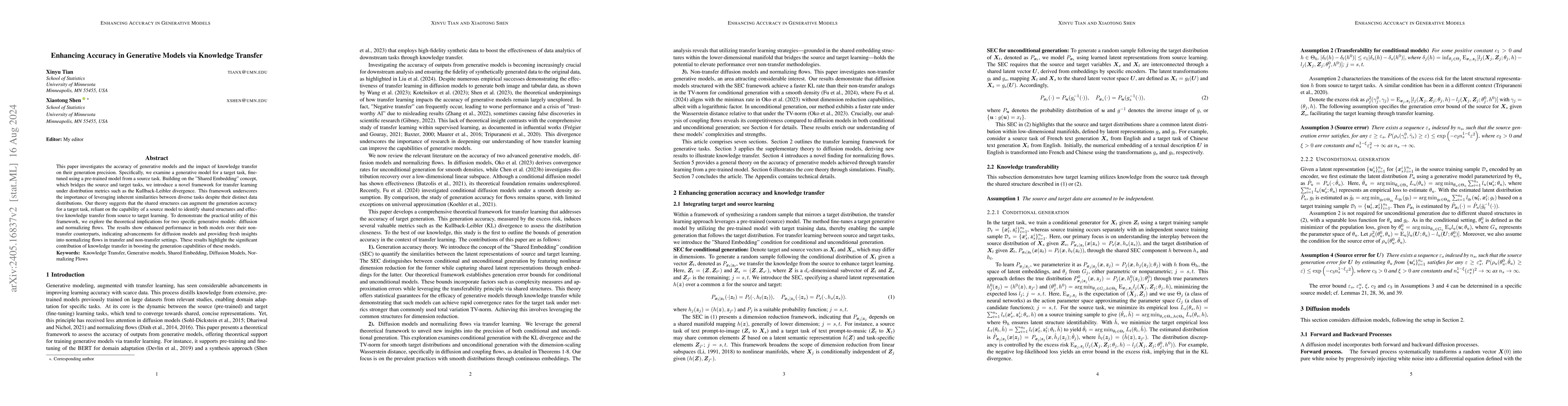 Thumbnail for Enhancing Accuracy in Generative Models via Knowledge Transfer