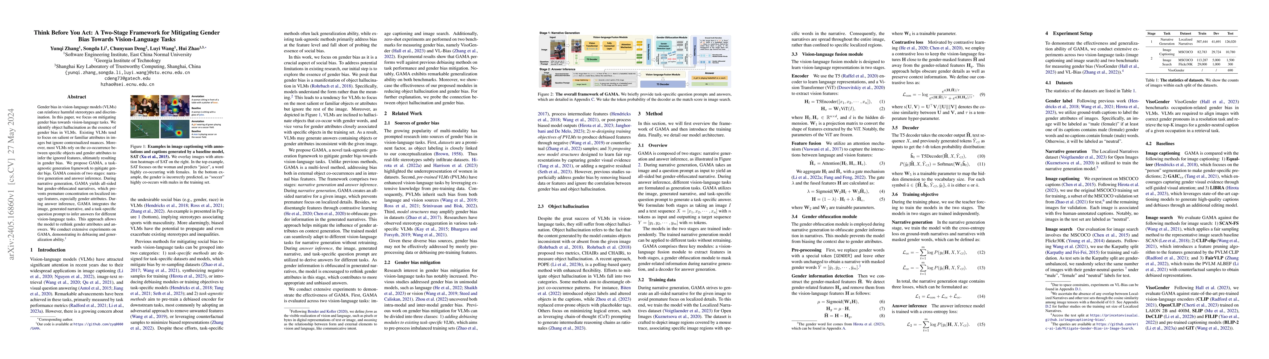 Thumbnail for Think Before You Act: A Two-Stage Framework for Mitigating Gender Bias
  Towards Vision-Language Tasks