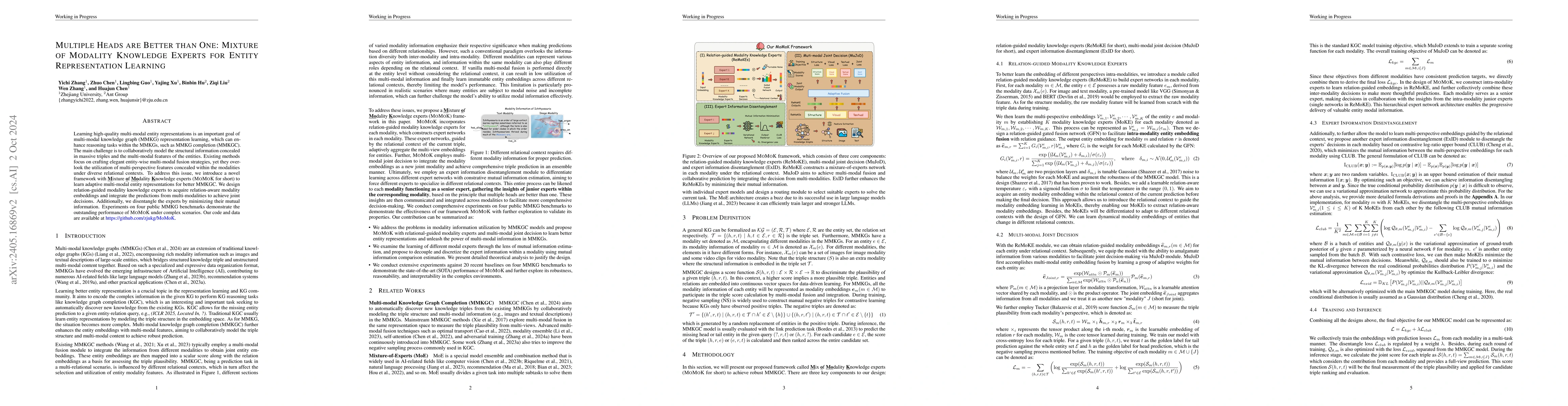 Thumbnail for Mixture of Modality Knowledge Experts for Robust Multi-modal Knowledge
  Graph Completion