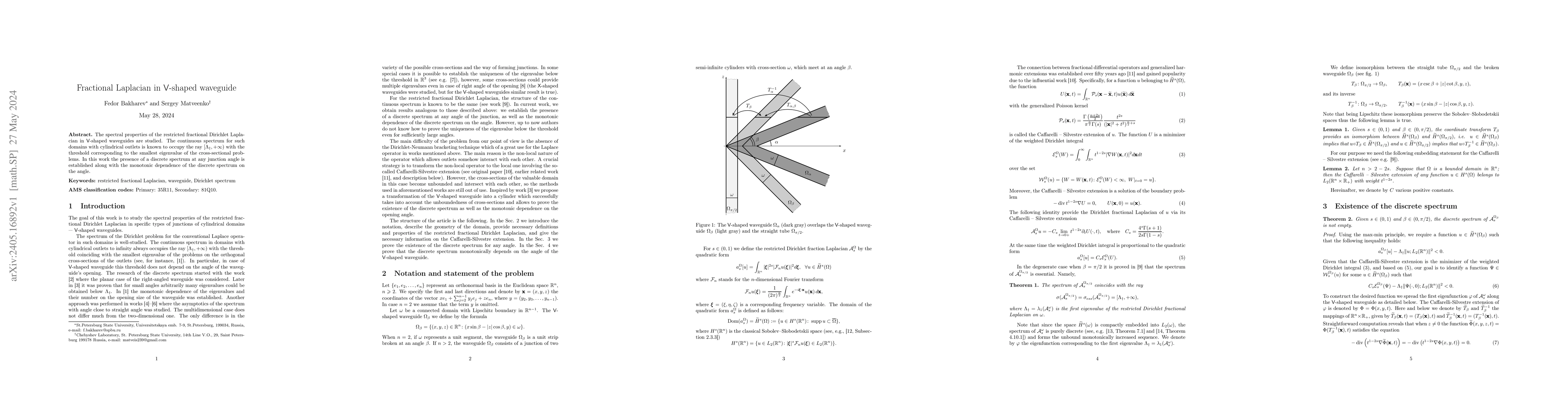 Thumbnail for Fractional Laplacian in V-shaped waveguide