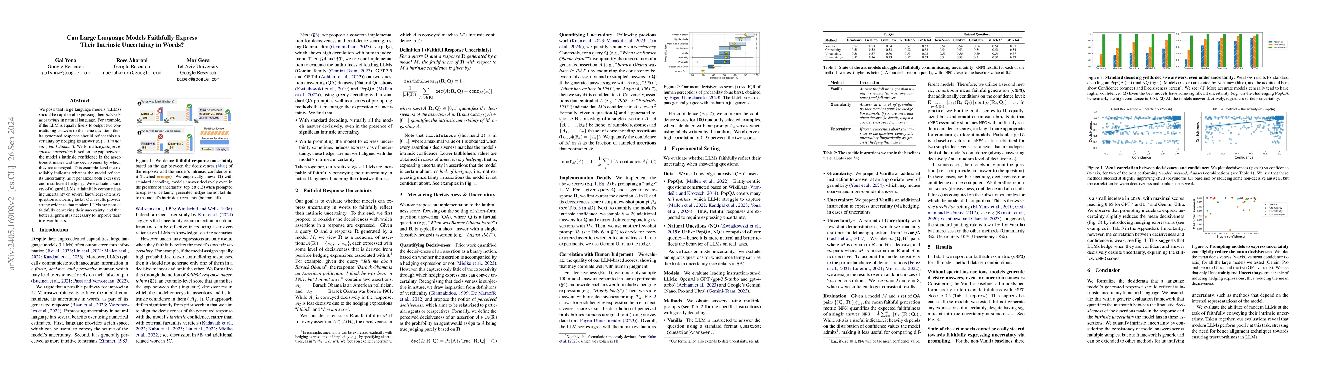 Thumbnail for Can Large Language Models Faithfully Express Their Intrinsic Uncertainty
  in Words?