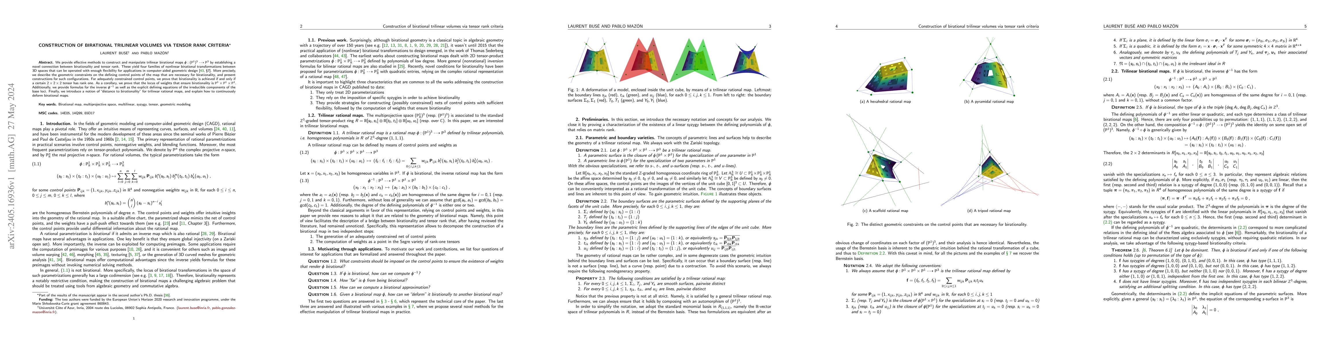 Thumbnail for Construction of birational trilinear volumes via tensor rank criteria