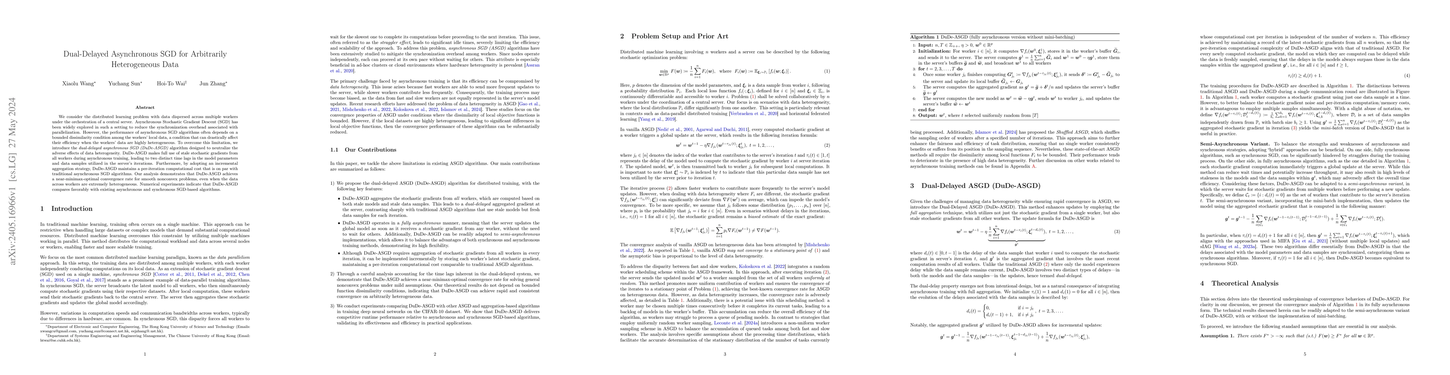 Thumbnail for Dual-Delayed Asynchronous SGD for Arbitrarily Heterogeneous Data
