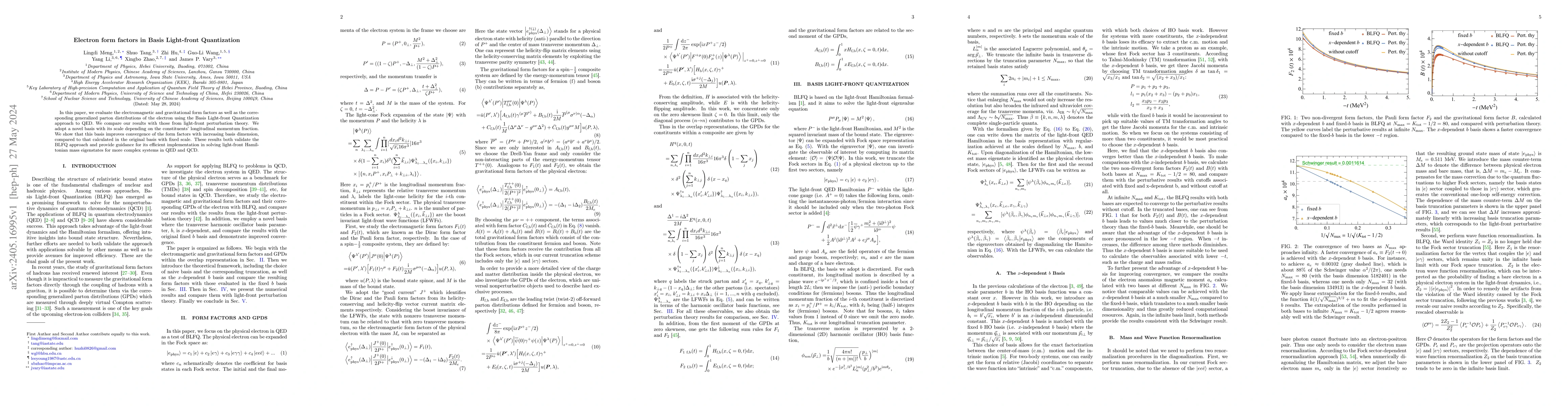 Thumbnail for Electron form factors in Basis Light-front Quantization