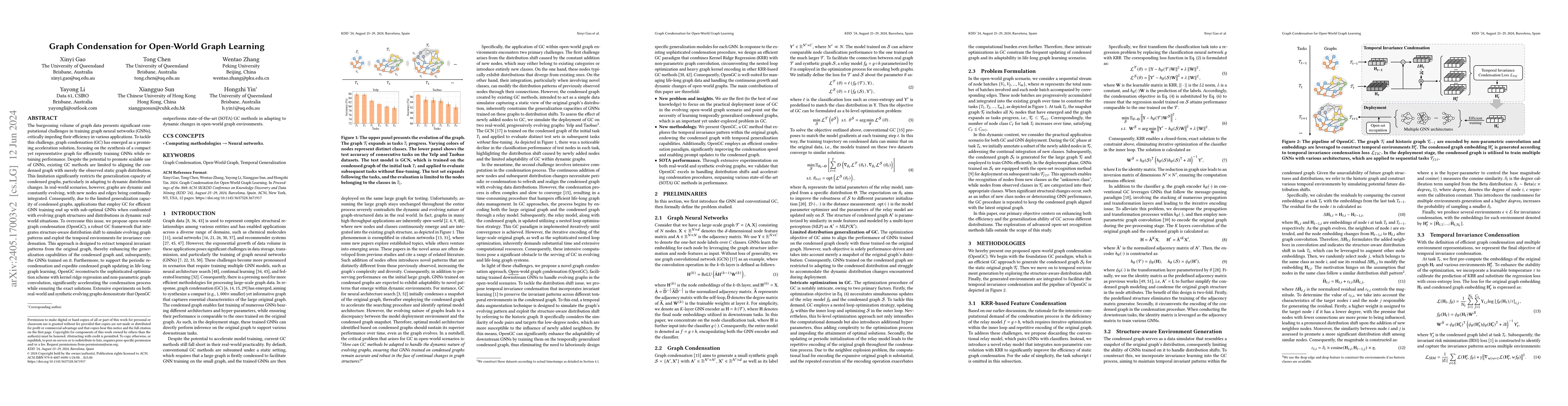 Thumbnail for Graph Condensation for Open-World Graph Learning