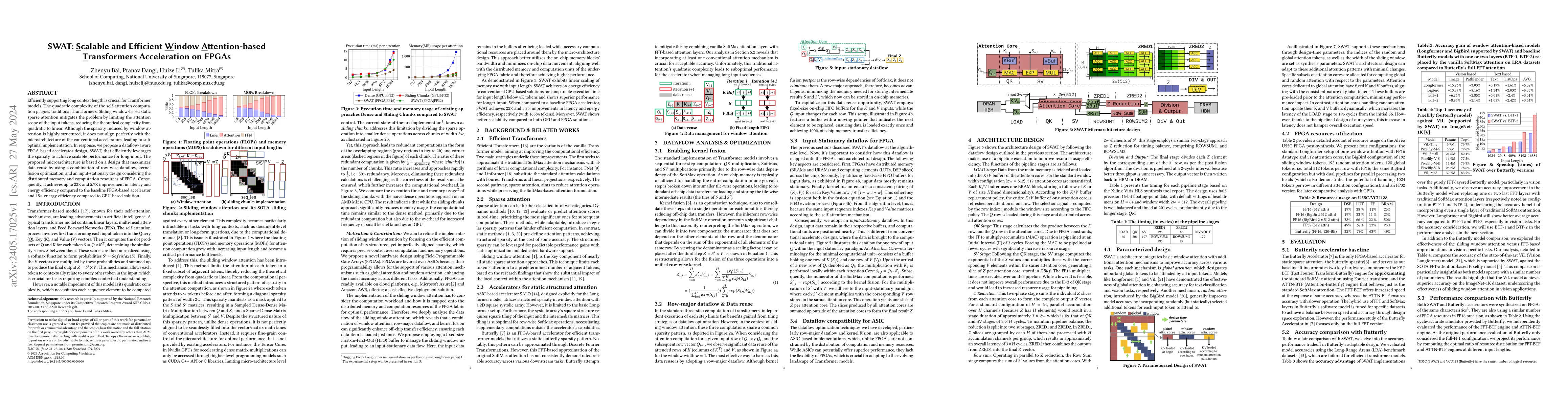 Thumbnail for SWAT: Scalable and Efficient Window Attention-based Transformers
  Acceleration on FPGAs