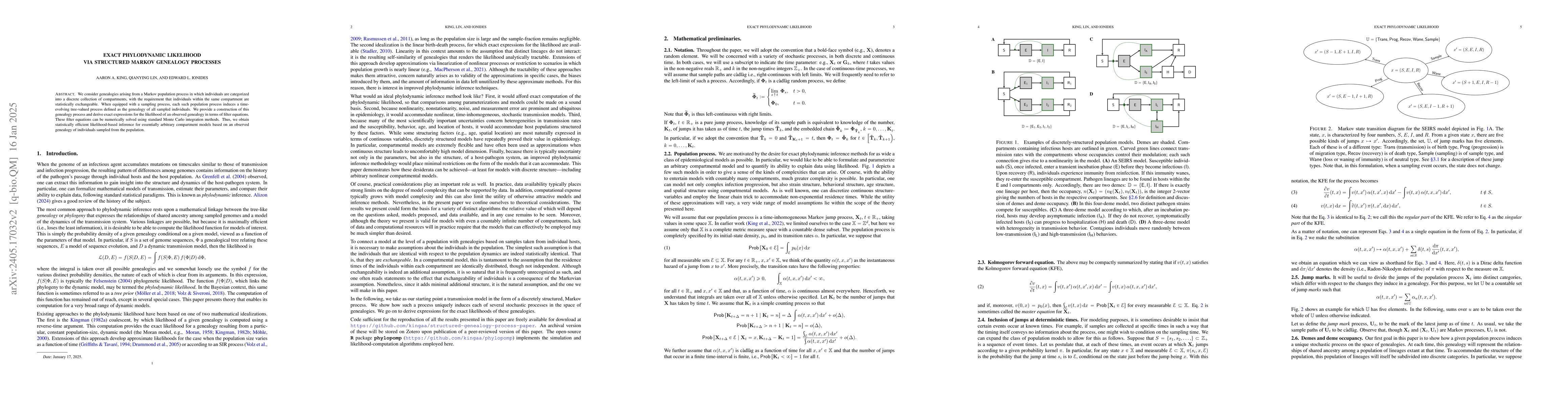 Thumbnail for Exact phylodynamic likelihood via structured Markov genealogy processes