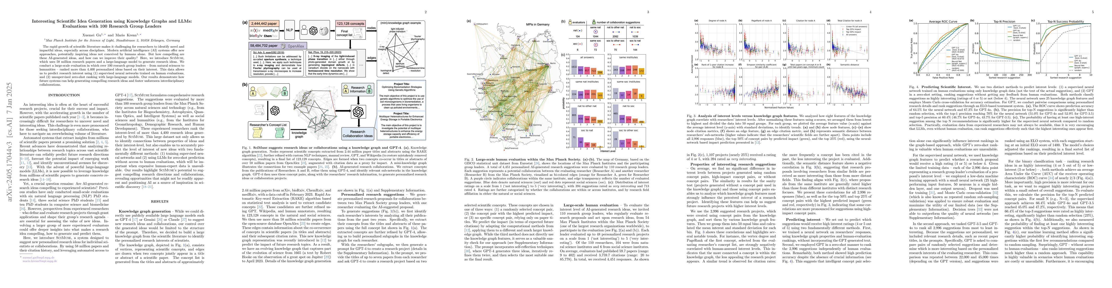 Thumbnail for Generation and human-expert evaluation of interesting research ideas
  using knowledge graphs and large language models