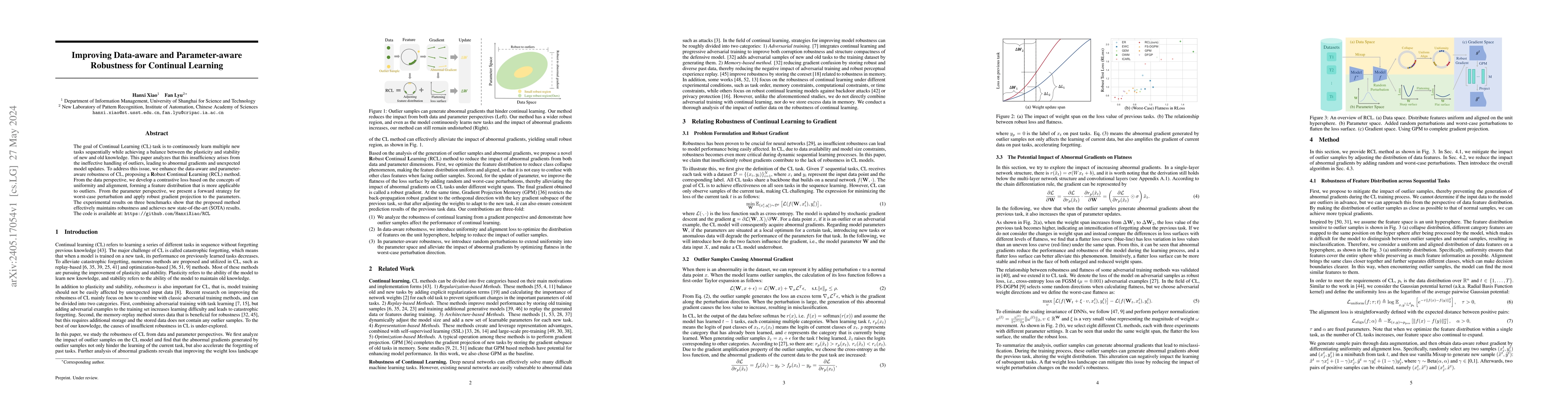 Thumbnail for Improving Data-aware and Parameter-aware Robustness for Continual
  Learning