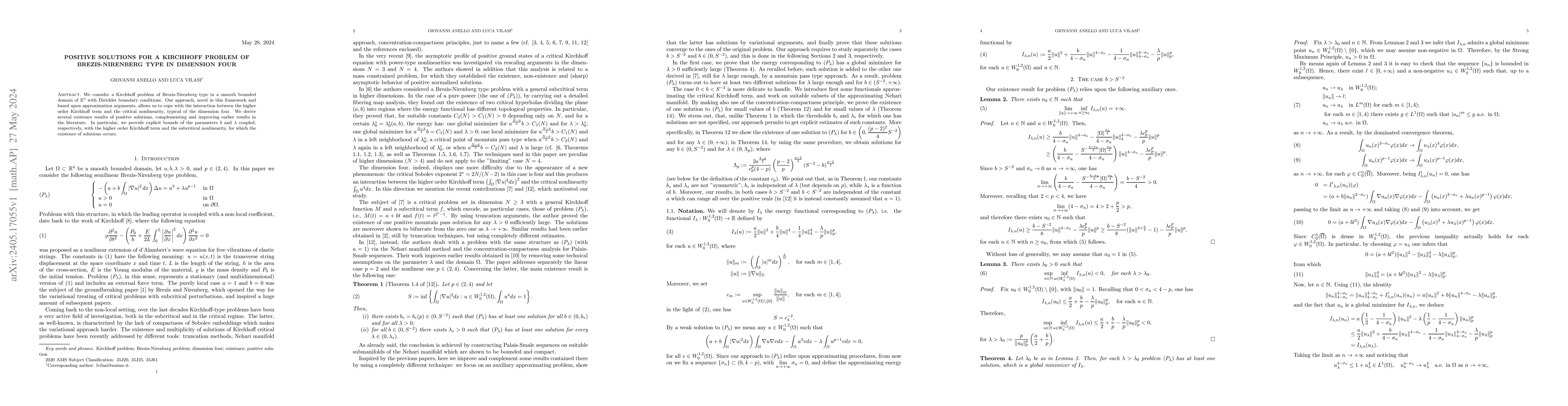 Thumbnail for Positive solutions for a Kirchhoff problem of Brezis-Nirenberg type in
  dimension four