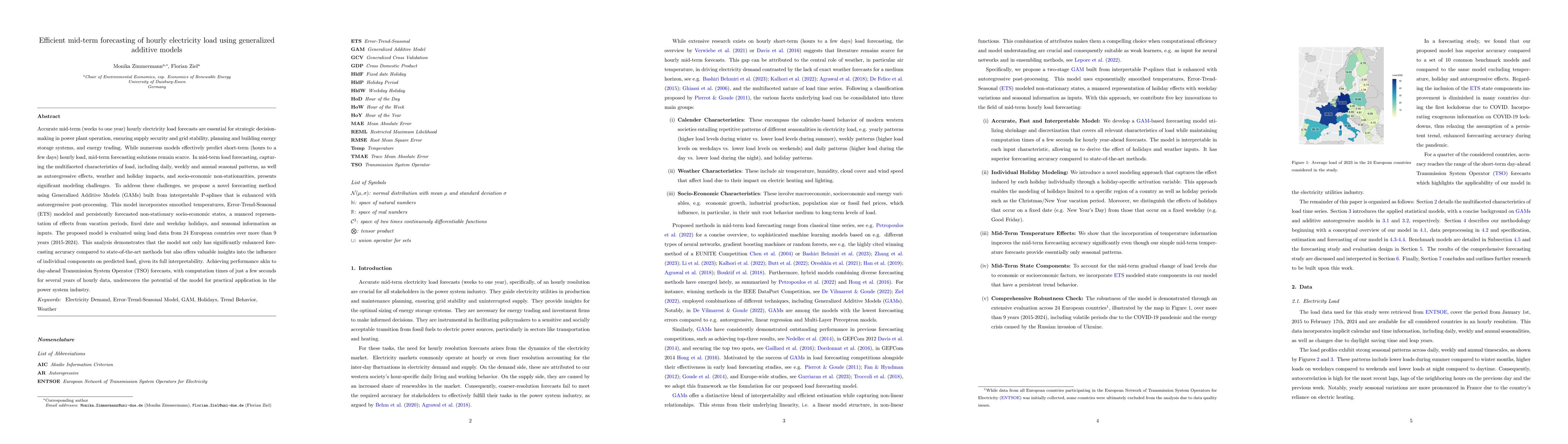 Thumbnail for Efficient mid-term forecasting of hourly electricity load using
  generalized additive models