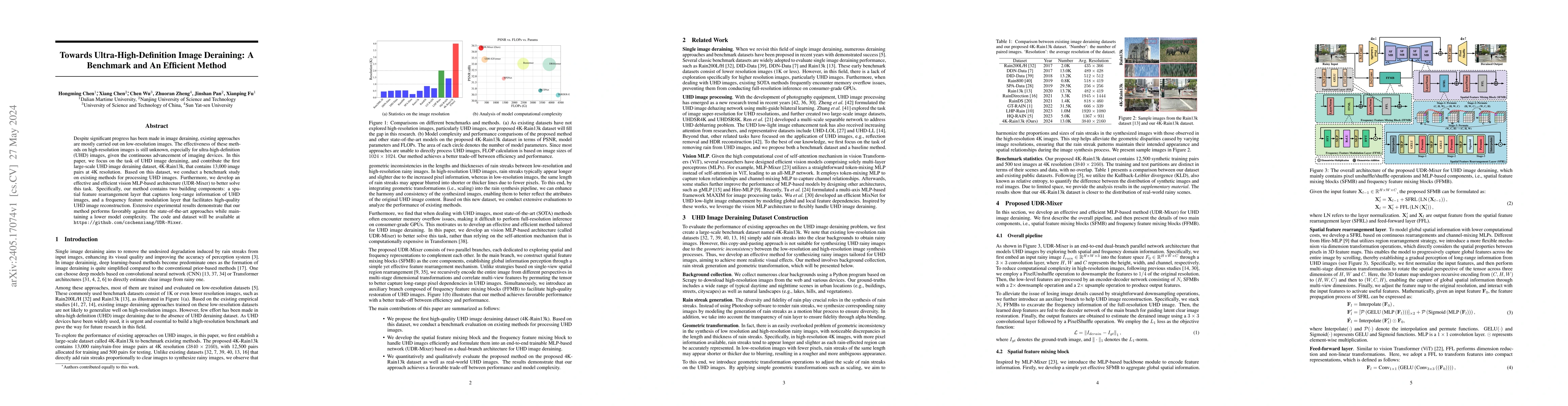 Thumbnail for Towards Ultra-High-Definition Image Deraining: A Benchmark and An
  Efficient Method