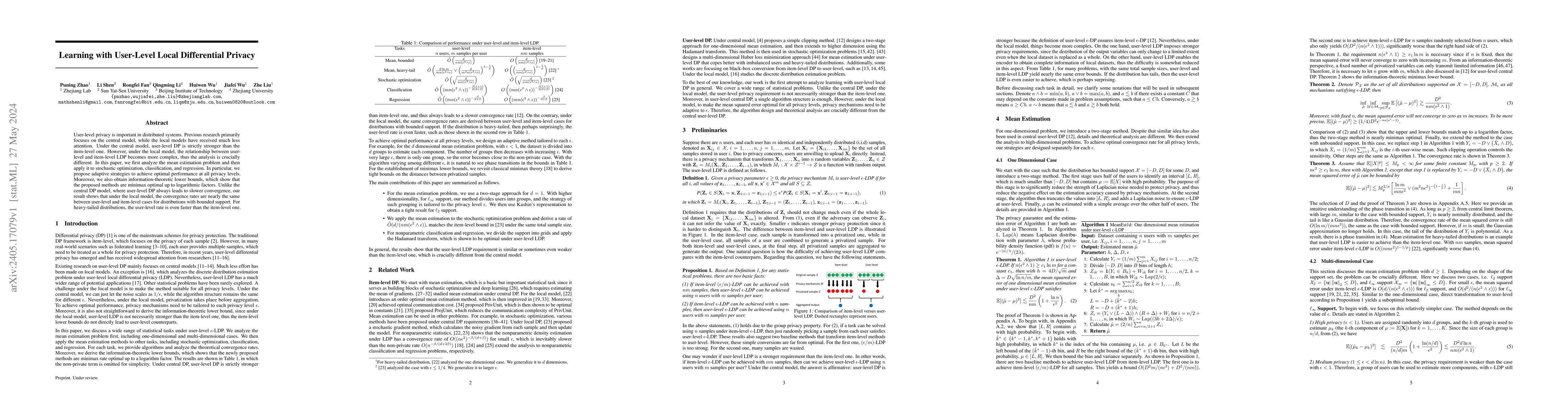 Thumbnail for Learning with User-Level Local Differential Privacy