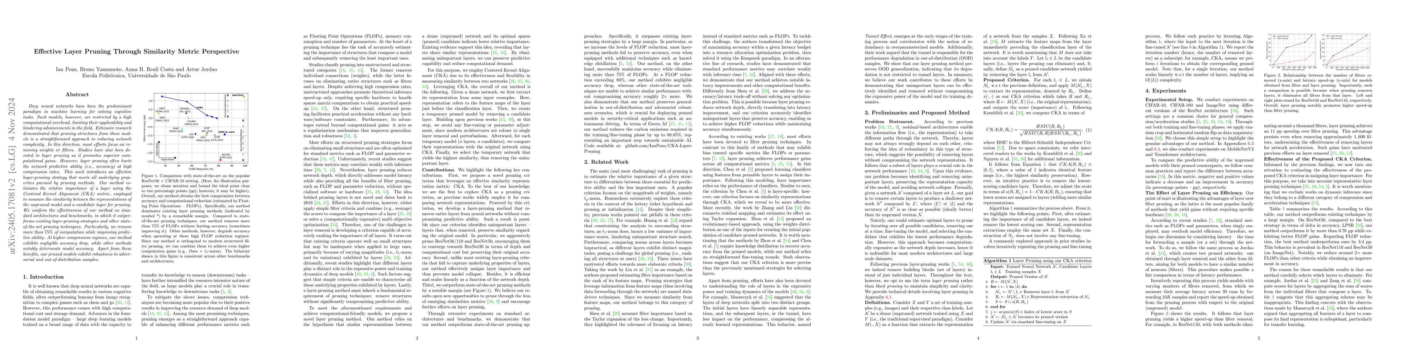 Thumbnail for Effective Layer Pruning Through Similarity Metric Perspective
