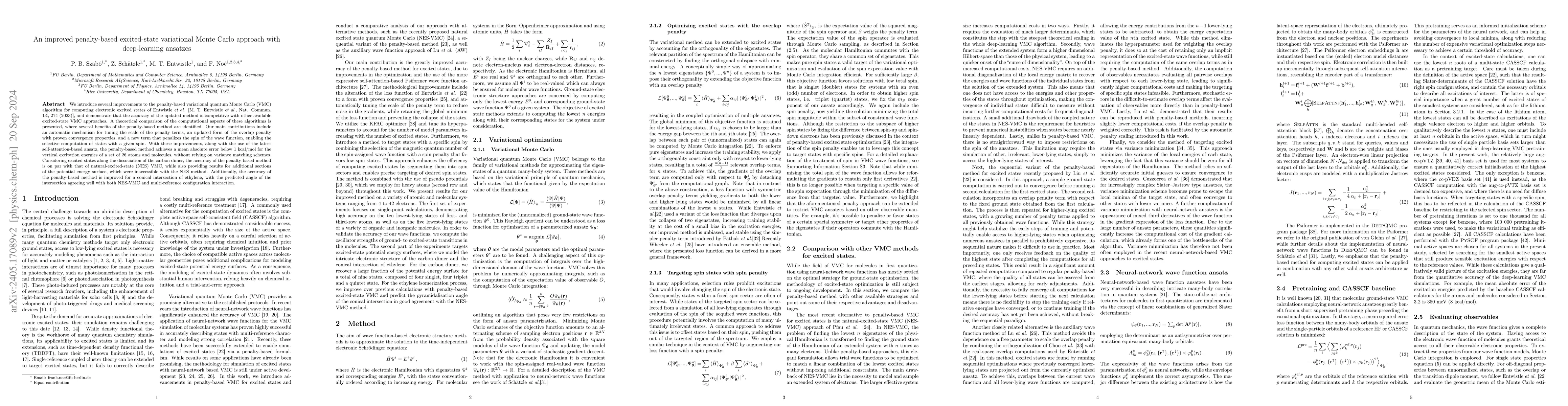 Thumbnail for An improved penalty-based excited-state variational Monte Carlo approach
  with deep-learning ansatzes