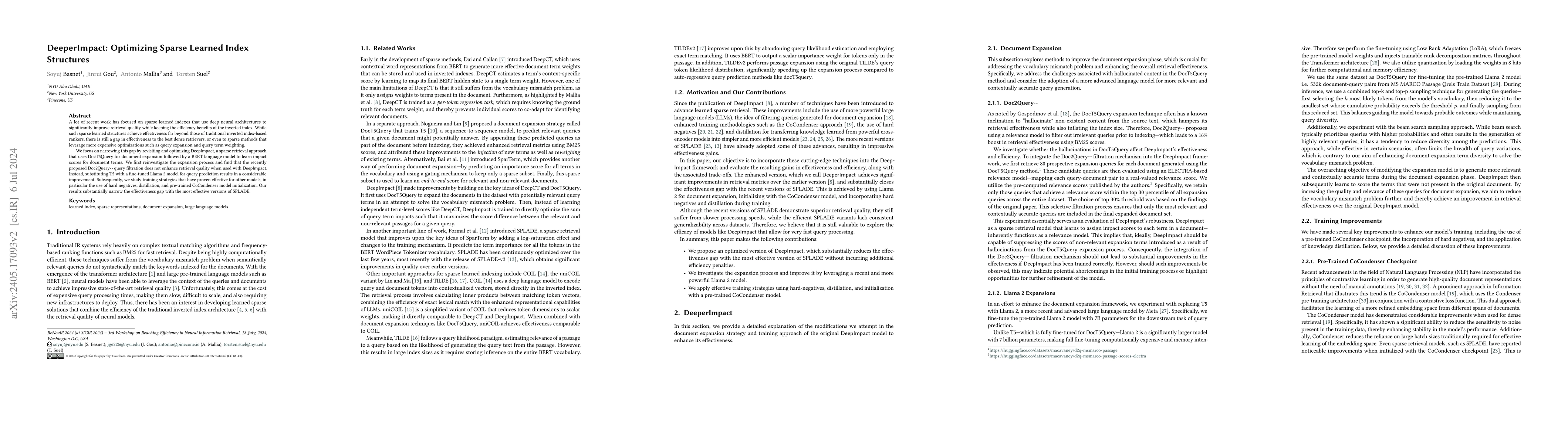 Thumbnail for DeeperImpact: Optimizing Sparse Learned Index Structures