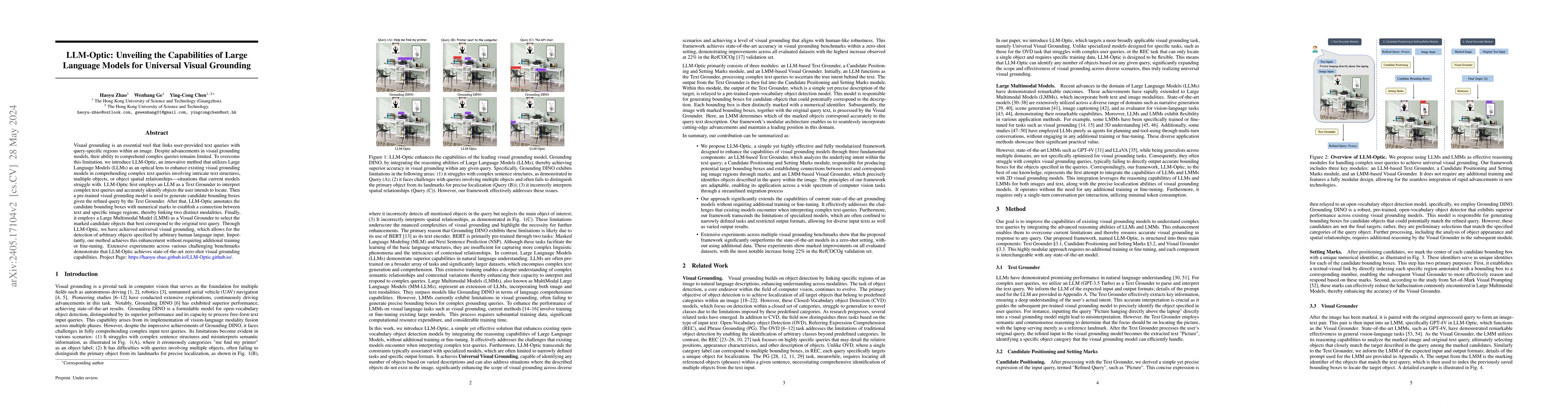 Thumbnail for LLM-Optic: Unveiling the Capabilities of Large Language Models for
  Universal Visual Grounding