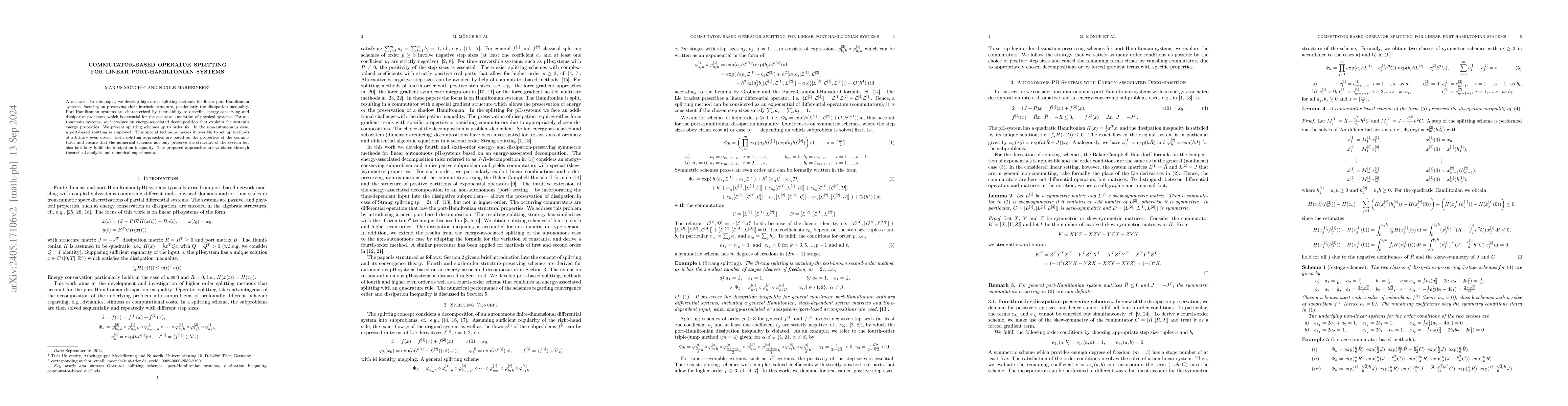 Thumbnail for Commutator-based operator splitting for linear port-Hamiltonian systems