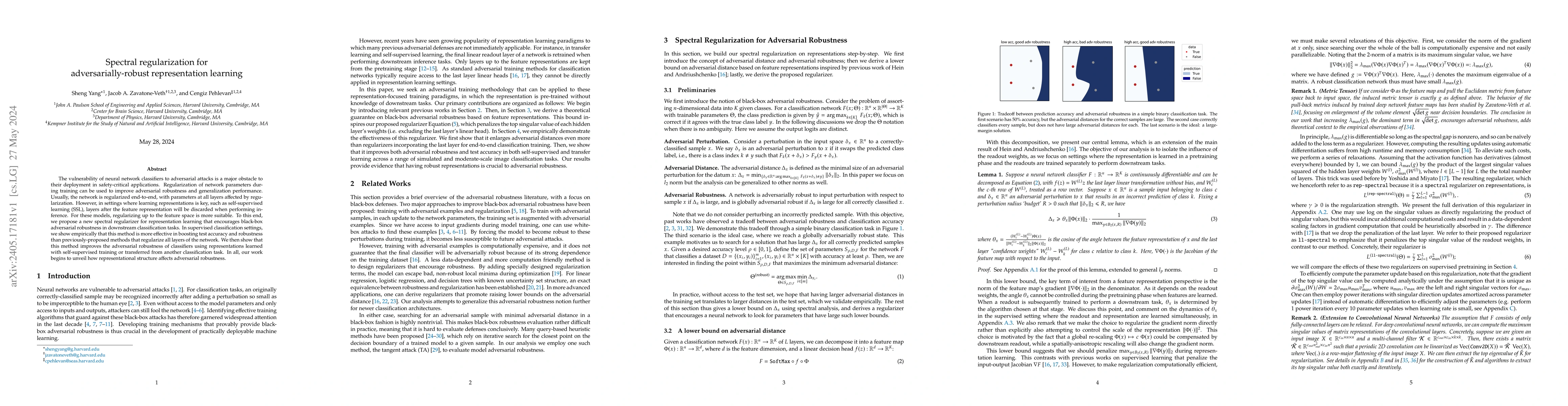 Thumbnail for Spectral regularization for adversarially-robust representation learning
