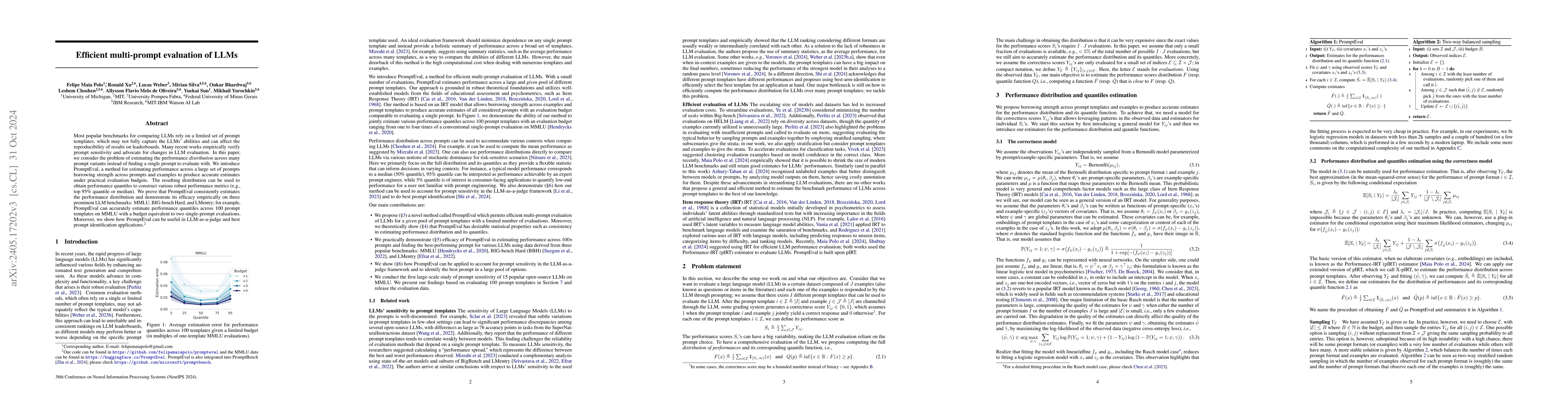 Thumbnail for Efficient multi-prompt evaluation of LLMs